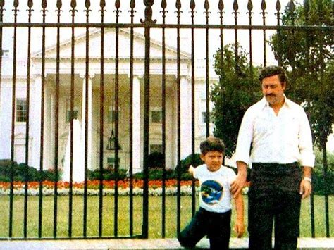 escobar picture in front of white house